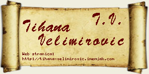Tihana Velimirović vizit kartica